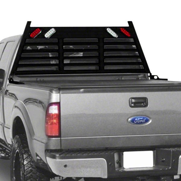 Go Industries Silverado 2500 Heavy Duty Lighted Headache Rack; Black ...