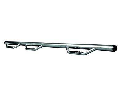 Go Rhino Dominator D3-1 Piece Wheel-to-Wheel Side Step Bars; Polished (15-24 F-150 SuperCrew w/ 5-1/2-Foot Bed)