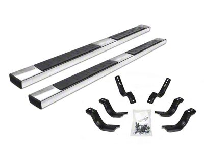 Go Rhino 6-Inch OE Xtreme II Side Step Bars; Polished (15-24 F-150 Regular Cab)