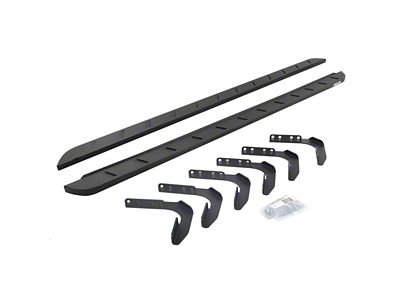 Go Rhino RB10 Running Boards with Drop Steps; Textured Black (99-16 F-250 Super Duty SuperCab)