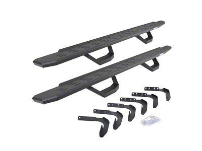 Go Rhino RB30 Running Boards with Drop Steps; Protective Bedliner Coating (99-16 F-250 Super Duty SuperCab)