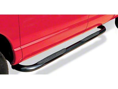 Go Rhino 3-Inch 4000 Series Cab Length Side Step Bars; Black (17-24 F-350 Super Duty SuperCrew)