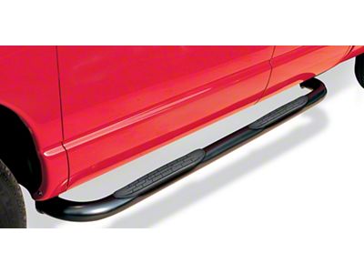 Go Rhino 3-Inch 4000 Series Cab Length Side Step Bars; Black (17-24 F-350 Super Duty SuperCab)