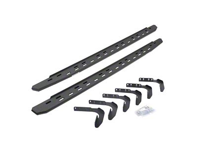 Go Rhino RB30 Slim Line Running Boards; Protective Bedliner Coating (99-16 F-350 Super Duty SuperCrew)