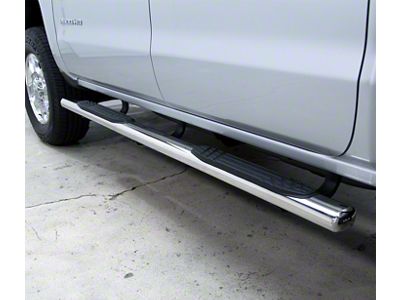 Go Rhino 4-Inch OE Xtreme Side Step Bars; Polished (17-24 F-350 Super Duty SuperCab)