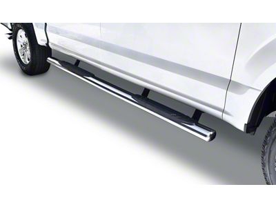 Go Rhino 4-Inch OE Xtreme Side Step Bars; Polished (17-24 F-350 Super Duty SuperCrew)