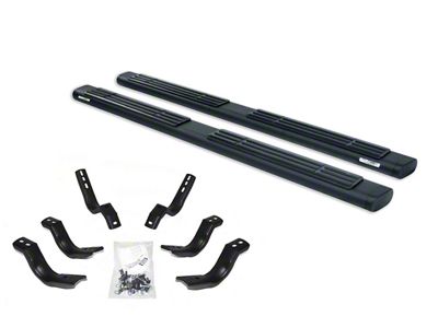 Go Rhino 5-Inch OE Xtreme Low Profile Side Step Bars; Textured Black (17-24 F-350 Super Duty SuperCab)