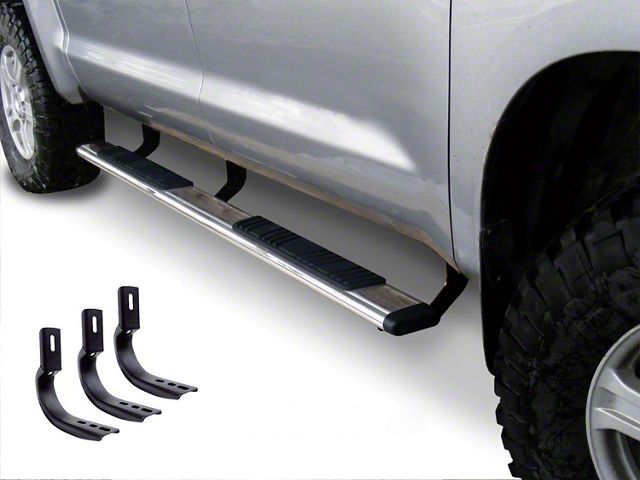 Go Rhino 5-Inch OE Xtreme Low Profile Side Step Bars; Polished (02-08 RAM 1500 Quad Cab)