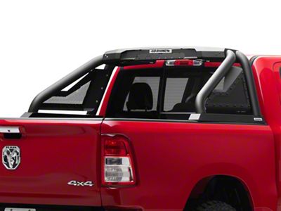 Go Rhino Sport Bar 2.0 Roll Bar with Power Actuated Retractable Light Mount; Textured Black (19-25 RAM 1500 w/o RAM Box)