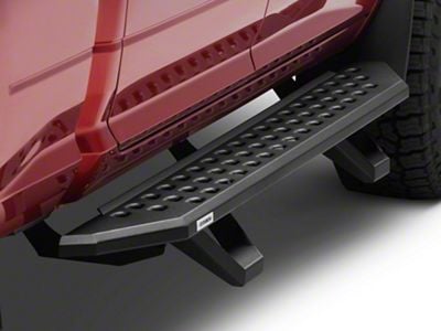 Go Rhino RB20 Running Boards with Drop Steps; Textured Black (10-24 RAM 2500 Crew Cab)