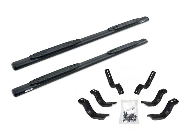 Go Rhino 4-Inch 1000 Series Side Step Bars; Textured Black (03-09 RAM 3500 Quad Cab)