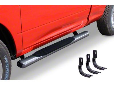 Go Rhino 4-Inch OE Xtreme Side Step Bars; Polished (10-24 RAM 3500 Regular Cab)