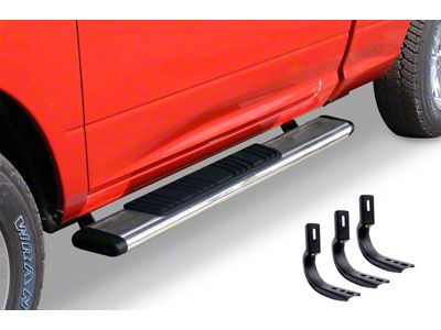 Go Rhino 5-Inch OE Xtreme Low Profile Side Step Bars; Polished (10-24 RAM 3500 Regular Cab)