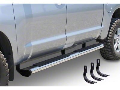 Go Rhino 6-Inch OE Xtreme Side Step Bars; Polished (10-18 RAM 3500 Mega Cab)