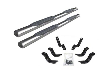 Go Rhino 4-Inch 1000 Series Side Step Bars; Polished (20-25 Sierra 2500 HD Crew Cab)