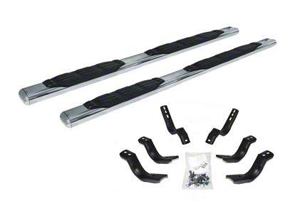 Go Rhino 5-Inch 1000 Series Side Step Bars; Polished (15-19 6.6L Duramax Sierra 2500 HD Double Cab)