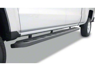 Go Rhino RB10 Running Boards; Protective Bedliner Coating (15-19 6.6L Duramax Sierra 2500 HD Crew Cab)