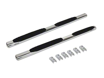 Go Rhino 4-Inch OE Xtreme Side Step Bars; Polished (20-24 Sierra 2500 HD Double Cab)