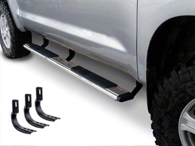 Go Rhino 5-Inch OE Xtreme Low Profile Side Step Bars; Polished (11-14 6.6L Duramax Sierra 2500 HD Extended Cab)