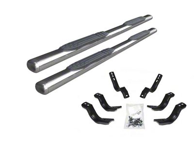 Go Rhino 4-Inch 1000 Series Side Step Bars; Polished (11-14 6.0L Sierra 3500 HD Extended Cab)