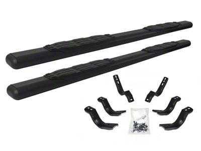 Go Rhino 5-Inch 1000 Series Side Step Bars; Textured Black (15-19 6.6L Duramax Sierra 3500 HD Crew Cab)