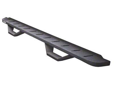 Go Rhino RB10 Running Boards with Drop Steps; Protective Bedliner Coating (20-24 Sierra 3500 HD Crew Cab)