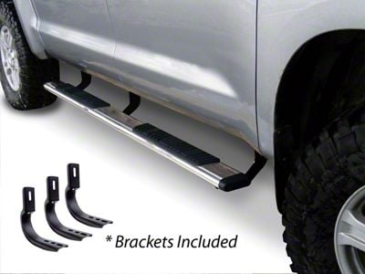 Go Rhino 5-Inch OE Xtreme Low Profile Side Step Bars; Polished (15-19 6.6L Duramax Sierra 3500 HD Double Cab)