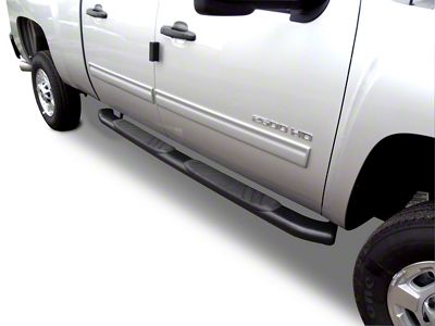 Go Rhino 5-Inch OE Xtreme Composite Side Step Bars; Black (07-10 Sierra 3500 HD Extended Cab)