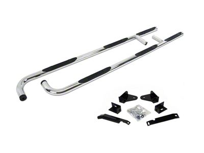 Go Rhino 6000 Series Wheel-to-Wheel Side Step Bars; Polished (14-18 Silverado 1500 Crew Cab w/ 5.80-Foot Short Box)