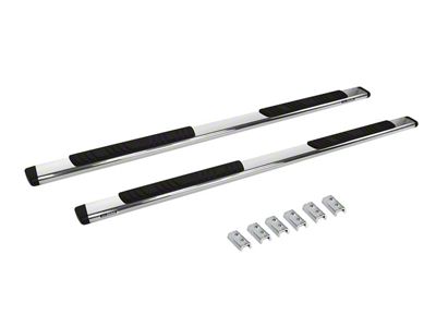 Go Rhino 5-Inch OE Xtreme Low Profile Side Step Bars; Polished (19-25 Silverado 1500 Double Cab)