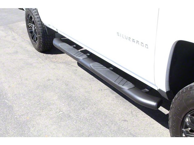 Go Rhino 5-Inch OE Xtreme Composite Side Step Bars; Black (07-13 Silverado 1500 Extended Cab)