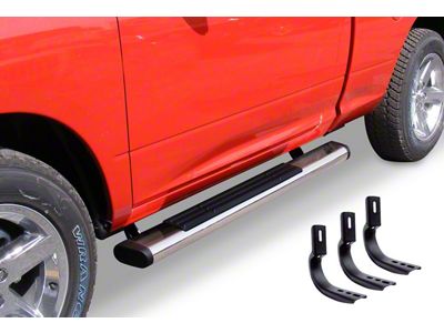 Go Rhino 6-Inch OE Xtreme Side Step Bars; Polished (07-19 Silverado 2500 HD Regular Cab)