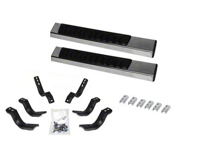 Go Rhino 6-Inch OE Xtreme II Side Step Bars; Polished (07-19 Silverado 2500 HD Regular Cab)