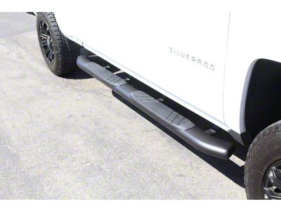 Go Rhino 5-Inch OE Xtreme Composite Side Step Bars; Black (15-19 6.0L Silverado 2500 HD Double Cab)