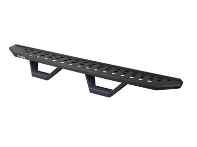 Go Rhino RB20 Running Boards with Drop Steps; Textured Black (15-19 6.6L Duramax Silverado 2500 HD Double Cab)