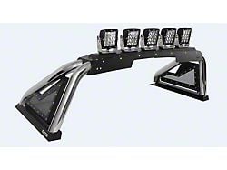 Go Rhino Sport Bar 2.0 Roll Bar with Power Actuated Retractable Light Mount; Polished (20-25 Silverado 2500 HD)