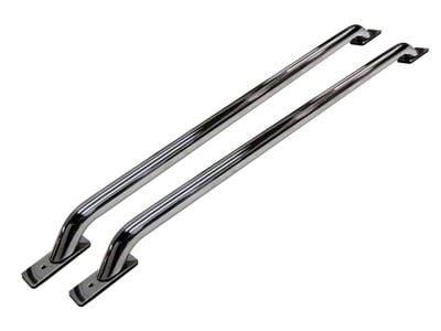 Go Rhino Stake Pocket Bed Rails; Chrome (01-06 Silverado 2500 HD w/ 6.50-Foot Standard Box)