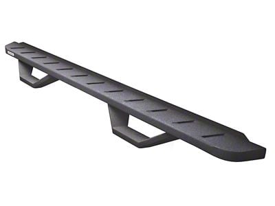 Go Rhino RB10 Running Boards with Drop Steps; Protective Bedliner Coating (15-19 6.0L Silverado 3500 HD Crew Cab)