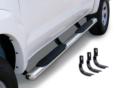 Go Rhino 4-Inch OE Xtreme Side Step Bars; Polished (20-25 Silverado 3500 HD Crew Cab)