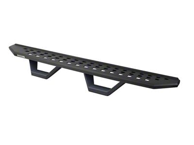 Go Rhino RB20 Running Boards with Drop Steps; Textured Black (15-19 6.0L Silverado 3500 HD Crew Cab)