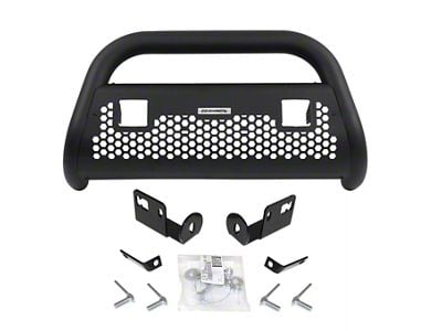 Go Rhino RC2 LR Bull Bar with Two Cube Light Mounting Brackets; Textured Black (03-06 Silverado 3500 HD)