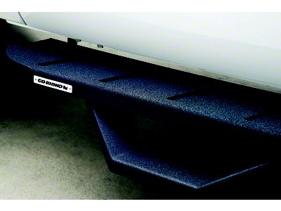 Go Rhino RB10 Running Boards with Drop Steps; Protective Bedliner Coating (17-24 F-250 Super Duty Regular Cab)