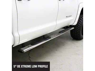 Go Rhino 5-Inch OE Xtreme Low Profile Side Step Bars; Polished (17-25 F-250 Super Duty SuperCab)