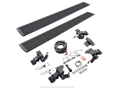 Go Rhino E-BOARD E1 Electric Running Boards; Protective Bedliner Coating (15-20 Tahoe)