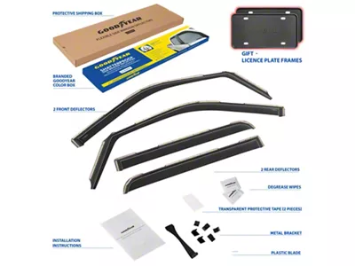 Goodyear Car Accessories Shatterproof in-Channel Window Deflectors (23-24 F-250 Super Duty SuperCrew)