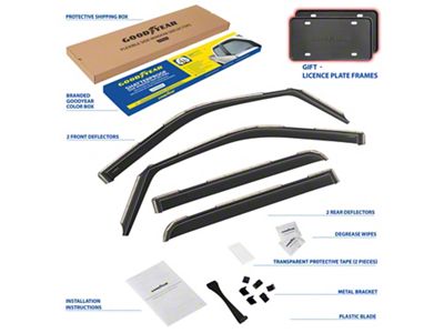 Goodyear Car Accessories Shatterproof in-Channel Window Deflectors (17-24 F-350 Super Duty SuperCrew)