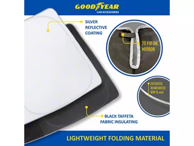 Goodyear Car Accessories Windshield Sun Shade (09-18 RAM 1500)