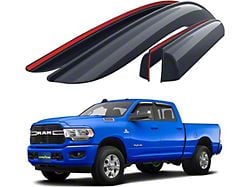 Goodyear Car Accessories Shatterproof Tape-On Window Deflectors (19-24 RAM 2500 Crew Cab, Mega Cab)