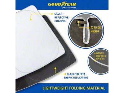 Goodyear Car Accessories Windshield Sun Shade (10-18 RAM 3500)