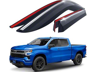 Goodyear Car Accessories Shatterproof Tape-On Window Deflectors (19-25 Sierra 1500 Crew Cab)